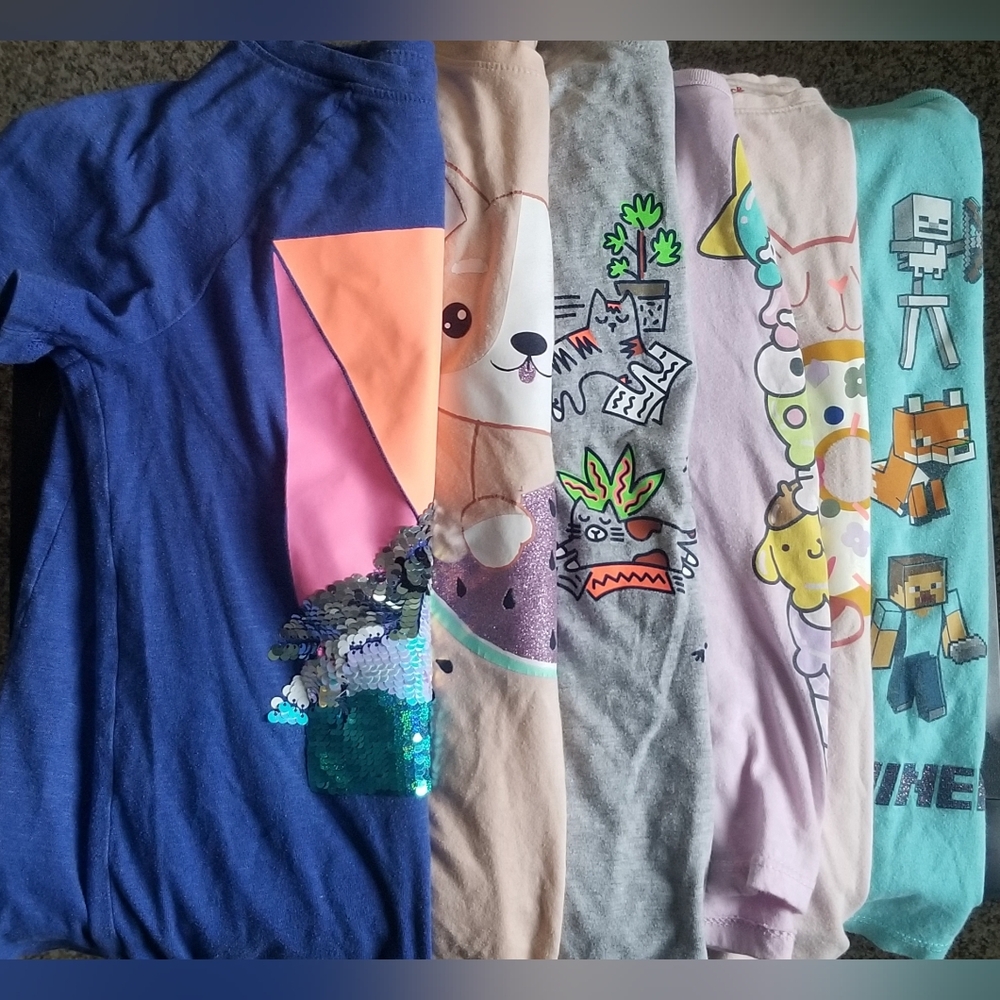 Girls size 7/8 Tshirt lot (6)